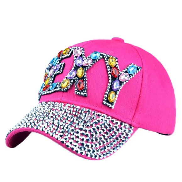 Women Adjustable Diamond Letter SEXY Outdoor Sunshade Hat Sunscreen Baseball Cap - Picture 6 of 7